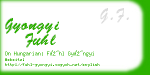 gyongyi fuhl business card